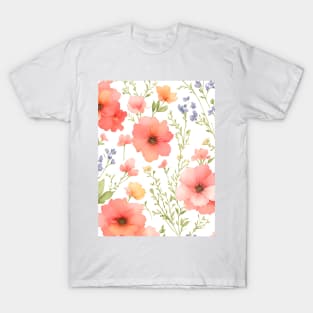 Wild Flower, Flower Pattern T-Shirt